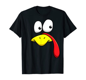 Turkey Face Happy Thanksgiving Adult Kids T-Shirt T-Shirt