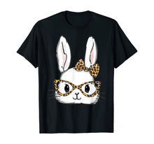Load image into Gallery viewer, Bunny Rabbit Glasses Leopard Print Easter TShirt T-Shirt192077
