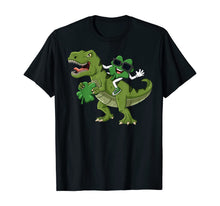 Load image into Gallery viewer, Shamrock Riding T Rex St Patrick's Day Boys Girls Kids T-Shirt-50753
