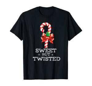 Sweet But Twisted Funny Candy Cane Christmas Xmas Pajama T-Shirt