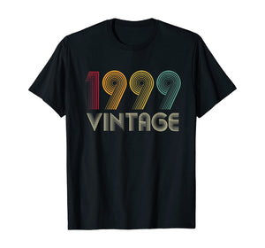 Vintage 1999 TShirt 20th Birthday Gifts 20 Years Old T-Shirt