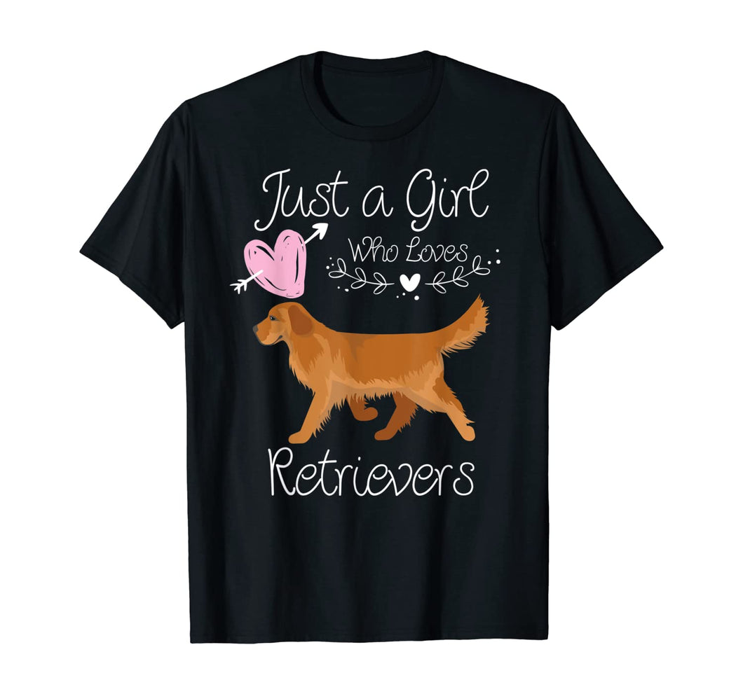 Funny shirts V-neck Tank top Hoodie sweatshirt usa uk au ca gifts for Just a Girl Who Loves Retrievers - Golden Retriever Dog Gift T-Shirt 794491