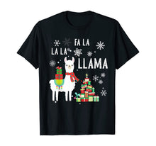 Load image into Gallery viewer, Funny shirts V-neck Tank top Hoodie sweatshirt usa uk au ca gifts for FA LA LA LLAMA Santa Shirt Christmas Funny Gift Xmas T-Shirt 190849
