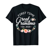 Load image into Gallery viewer, Womens Promoted to Great Grandma Est 2020 First Time Gift TShirt360286
