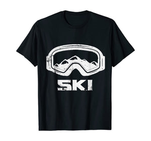 Skiing Snow Ski Skier Winter Sports Cool Gift Idea T-Shirt