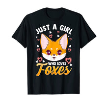 Load image into Gallery viewer, Funny shirts V-neck Tank top Hoodie sweatshirt usa uk au ca gifts for Just A Girl Who Loves Foxes Kids Girls Cute Fox Gift Mom T-Shirt 1085790
