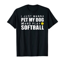 Load image into Gallery viewer, Funny Girls Softball Puppy Dog Lover Gift TShirt243905

