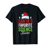 Load image into Gallery viewer, Funny shirts V-neck Tank top Hoodie sweatshirt usa uk au ca gifts for Funny Santa's Favorite Science Teacher Santa Hat Christmas T-Shirt 481146
