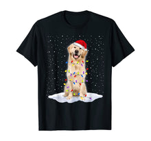 Load image into Gallery viewer, Funny shirts V-neck Tank top Hoodie sweatshirt usa uk au ca gifts for Golden retriever Santa Christmas Tree Lights Xmas Gifts T-Shirt 740329
