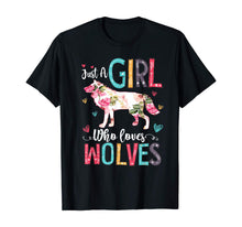 Load image into Gallery viewer, Wolf Gift Girls Just A Girl Who Loves Wolves Funny Wolf T-Shirt-128752
