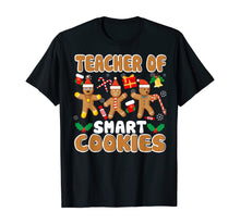 Load image into Gallery viewer, Funny shirts V-neck Tank top Hoodie sweatshirt usa uk au ca gifts for Teacher Of Smart Cookies Gingerbread Santa Hat Christmas T-Shirt 495928
