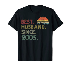 15th Wedding Anniversary Gifts Best Husband Since 2005 TShirt235444