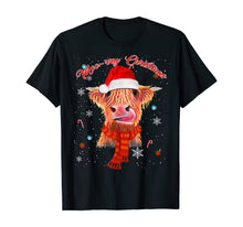 Load image into Gallery viewer, Funny shirts V-neck Tank top Hoodie sweatshirt usa uk au ca gifts for Scottish Highland Cow Merry Christmas Snow Gift T-Shirt 1150581

