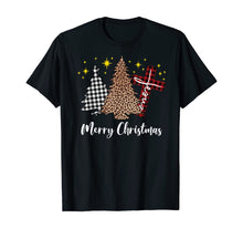 Load image into Gallery viewer, Funny shirts V-neck Tank top Hoodie sweatshirt usa uk au ca gifts for Plaid Xmas Tree Christian Cross Jesus Merry Christmas T-Shirt 794336
