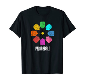 Pickleball Paddle T-Shirt Sport Athlete Distressed Tee