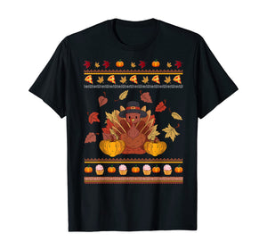 Ugly Turkey Thanksgiving Costume Turkey Is My Favorite Food T-Shirt