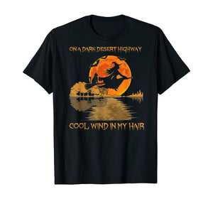 On A Dark Desert Highway Cool Wind In My Hair Cat T-Shirt