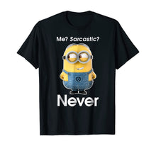 Load image into Gallery viewer, Despicable Me Minions Me Sarcastic Never Graphic T-Shirt 185800
