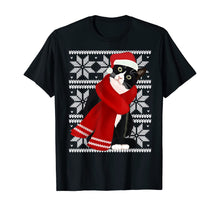 Load image into Gallery viewer, Funny shirts V-neck Tank top Hoodie sweatshirt usa uk au ca gifts for Ugly Christmas Black Cat Santa Hat Scarf Holiday Cute Gift T-Shirt 203409
