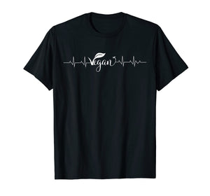 Funny shirts V-neck Tank top Hoodie sweatshirt usa uk au ca gifts for Vegan Heartbeat T-Shirt for veggie lovers 3588889
