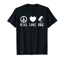Load image into Gallery viewer, Funny shirts V-neck Tank top Hoodie sweatshirt usa uk au ca gifts for Ruth Bader Ginsburg T-Shirt Peace Love RBG Peace Sign Gifts 1012878
