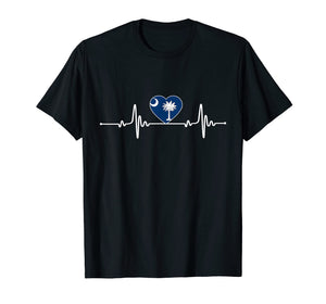 Funny shirts V-neck Tank top Hoodie sweatshirt usa uk au ca gifts for South Carolina Heartbeat South Carolina State T-Shirt 3002514