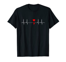 Load image into Gallery viewer, Semicolon Heartbeat Shirt Suicide Depression Prevention
