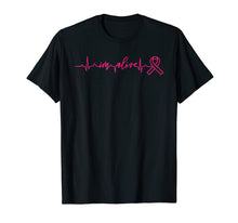 Load image into Gallery viewer, Funny shirts V-neck Tank top Hoodie sweatshirt usa uk au ca gifts for Heartbeat Survivor Warrior Breast Cancer Awareness Shirt 3110796
