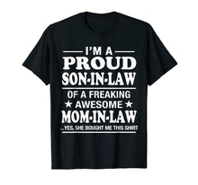 Load image into Gallery viewer, Funny shirts V-neck Tank top Hoodie sweatshirt usa uk au ca gifts for Proud Son In Law Of Awesome Mom In Law T-Shirt 1863636
