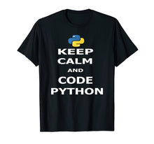 Load image into Gallery viewer, Funny shirts V-neck Tank top Hoodie sweatshirt usa uk au ca gifts for Keep Calm and Code Python T-Shirt 1883775
