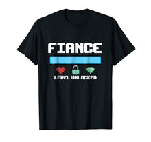 Load image into Gallery viewer, Funny shirts V-neck Tank top Hoodie sweatshirt usa uk au ca gifts for Fiance Level Unlocked T-Shirt for a New Fiance Gamer 1772987
