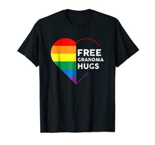 Load image into Gallery viewer, Funny shirts V-neck Tank top Hoodie sweatshirt usa uk au ca gifts for Free Grandma Hugs Rainbow Heart T-shirt 1346090
