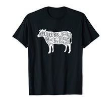 Load image into Gallery viewer, Funny shirts V-neck Tank top Hoodie sweatshirt usa uk au ca gifts for Cow Butcher Tees - Beef Cuts Diagram T-Shirt 979957
