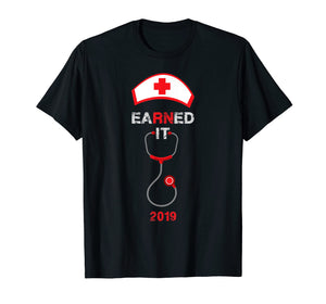 Funny shirts V-neck Tank top Hoodie sweatshirt usa uk au ca gifts for Earned It registered Nurse RN Stethoscope Shirt 2019 Women 2004837