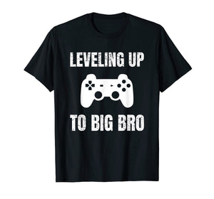 Level Up To Big Brother Announcement Funny Gamer Gift Shirt