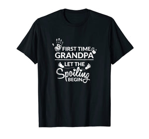 Funny shirts V-neck Tank top Hoodie sweatshirt usa uk au ca gifts for New First Time Grandpa Let The Spoiling Begin Gift T-Shirt 1972277