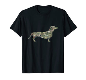 Funny shirts V-neck Tank top Hoodie sweatshirt usa uk au ca gifts for Dachshund Dog Camo Army Style Silhouette T-Shirt 2646398