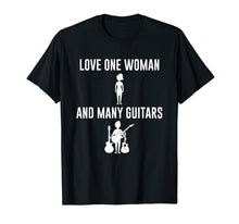 Load image into Gallery viewer, Funny shirts V-neck Tank top Hoodie sweatshirt usa uk au ca gifts for Guitar T-Shirt Love One Woman and Many Guitars 1454786
