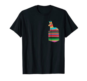 Pinata Blanket Pocket Serape Mexican Fiesta Party T-Shirt