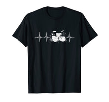 Load image into Gallery viewer, Drums Heartbeat T-Shirt For Drummers
