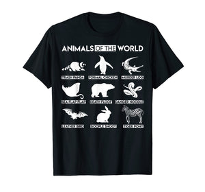 Simple Vintage Humor Funny Rare Animals Of The World T Shirt