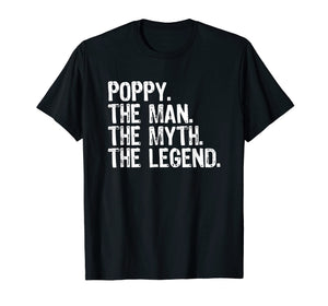 Funny shirts V-neck Tank top Hoodie sweatshirt usa uk au ca gifts for Mens Poppy The Man The Myth The Legend Grandpa Gift T-Shirt 916097