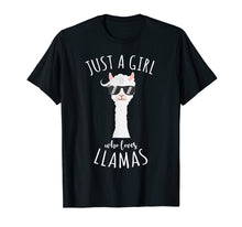 Load image into Gallery viewer, Funny shirts V-neck Tank top Hoodie sweatshirt usa uk au ca gifts for JUST A GIRL LOVE LLAMAS Funny Birthday Gifts Animal T Shirt 2618603
