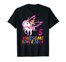 Load image into Gallery viewer, Funny shirts V-neck Tank top Hoodie sweatshirt usa uk au ca gifts for 5th Birthday Unicorn Girl 5 Years Old TShirt 2703971
