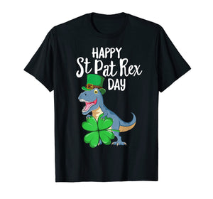 Funny shirts V-neck Tank top Hoodie sweatshirt usa uk au ca gifts for Happy St Pat Rex Day T-Shirt Dinosaur T-Rex Kids Boys Girls 1888761