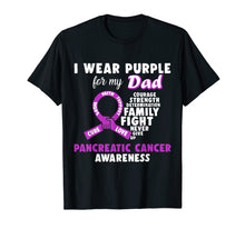 Load image into Gallery viewer, Funny shirts V-neck Tank top Hoodie sweatshirt usa uk au ca gifts for I Wear Purple For My Dad Pancreatic Cancer Awareness Tshirt 2949382
