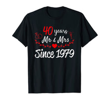 Load image into Gallery viewer, Funny shirts V-neck Tank top Hoodie sweatshirt usa uk au ca gifts for 40 Years Mr And Mrs Since 1979 - Valentine T-Shirt 888178
