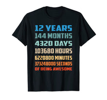 Load image into Gallery viewer, 12th Birthday Gift T Shirt 12 Years Old Being Awesome Shirt
