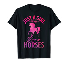 Load image into Gallery viewer, Funny shirts V-neck Tank top Hoodie sweatshirt usa uk au ca gifts for Just A Girl Who Loves Horses T Shirt Watercolor Horse shirt 2536876
