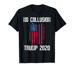 Funny shirts V-neck Tank top Hoodie sweatshirt usa uk au ca gifts for Vintage No Collusion Shirt USA Flag Pro Trump 2020 T Shirt 4619975